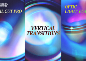 VideoHive Vertical Optic Light Flares Transitions | Final Cut Pro 60748161