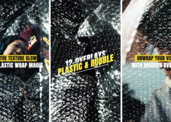 VideoHive Vertical Plastic & Bubble Wrap Overlays For Premiere Pro 60565026