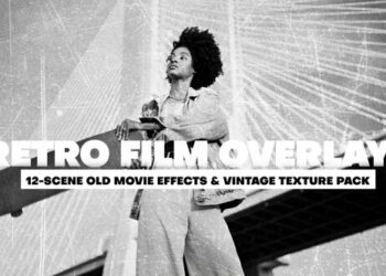 VideoHive 12-Scene Retro Film Overlays – Old Movie Effects & Vintage Texture Pack For FCPX 60874000