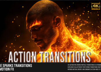 VideoHive 20 Fire Sparks Transitions – Cinematic Frame & Fast Motion FX 60882499