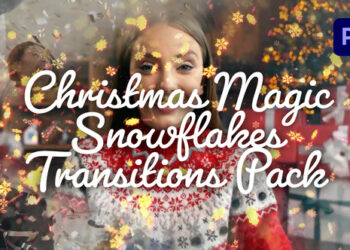 VideoHive Christmas Magic Snowflakes Transitions Pack 60913657