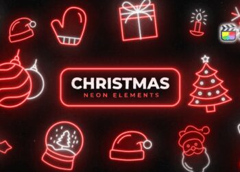 VideoHive Christmas Neon Icons 61028930