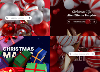 VideoHive Christmas Shopping Search Bars – 3D Holiday Promo Pack 60971797