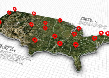 VideoHive Customizable North America Map with Location Pins 61117758