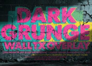 VideoHive Dark Grunge Wall Textures Overlay Pack MOGRT 60913595