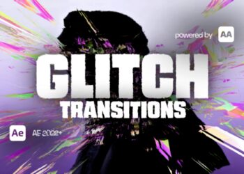 VideoHive Glitch Transitions Pack: Modern Glitch Cuts for After Effects 60940382
