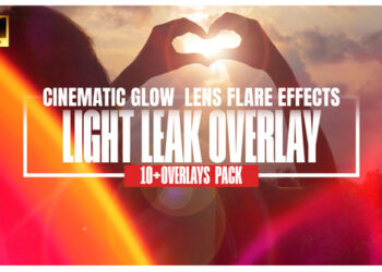 VideoHive Light Leak Overlays Pack – Cinematic Glow & Lens Flare Effects For DaVinci Resolve 60858237