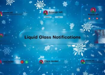 VideoHive Liquid Glass Notifications | New Yaer 61047011