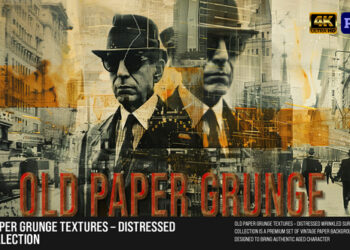 VideoHive Old Paper Grunge Textures – Distressed Wrinkled Surface Collection For MOGRT 60896262