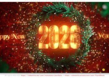 VideoHive Sparktrail Holiday Wreath Intro 60997352