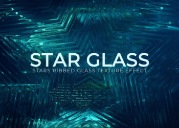 VideoHive Stars Ribbed Glass Texture Effect 59228560