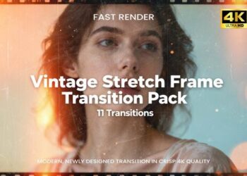 VideoHive Vintage Stretch Frame Transition Pack DaVinci Resolve 61094857