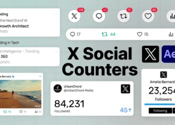 VideoHive X Social Counters & UI Elements 60799188