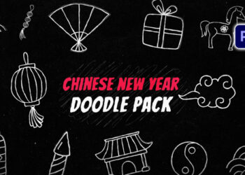 VideoHive Chinese New Year Doodles Pack 61429603