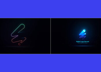 VideoHive Digital Neon Logo Reveal 61345315
