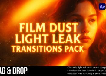 VideoHive Film Dust Light Leak Transitions Pack AE 61327167