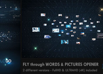 VideoHive Fly through Words & Images Opener 11918540