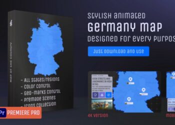 VideoHive Germany Map – Federal Republic of Germany MOGRT Kit 61392454