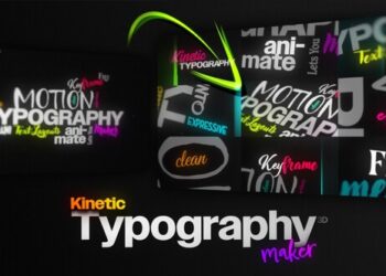 VideoHive Kinetic Typography Maker 3D | Procedural Text Animation Engine for Custom Layouts No-Keyframes 61385043