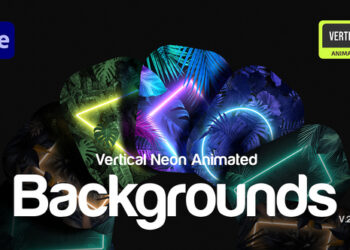 VideoHive Vertical Neon Tropical Backgrounds. Vol. 2 61237555