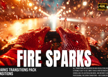 VideoHive Fire Sparks Transitions Pack 61476346