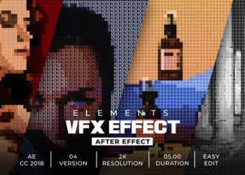 VideoHive 8-Bit Number & Grid Effects 62466480
