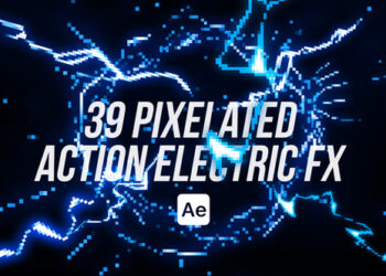 VideoHive Action FX 8 Bit Pixelated Electric for After Effects 64874894