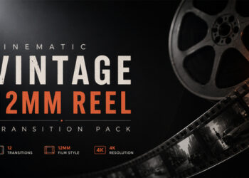 VideoHive Cinematic Vintage 12mm Reel Transition Pack For DaVinci Resolve 64441337
