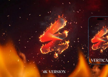 VideoHive Fire Sparks Logo Revael Vertical And Horizontal 61592520