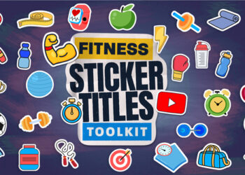 VideoHive Fitness Sticker Titles Toolkit for Workout & Gym Videos in After Effects 64746711