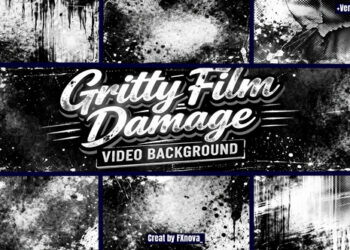 VideoHive Gritty Film Damage Video Background For DaVinci Resolve 62998202