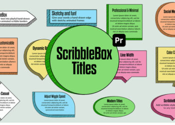 VideoHive Hand Drawn Scribble Text Box Titles for Premiere Pro | Doodle MOGRT Pack 60153810