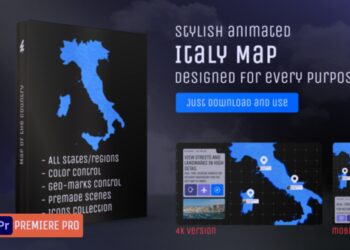 VideoHive Italy Map – Italian Republic (Italia) MOGRT Kit 62069034
