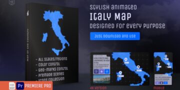 VideoHive Italy Map – Italian Republic (Italia) MOGRT Kit 62069034
