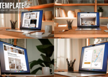 VideoHive Laptop Screen Animations – Scandinavian Interior | AE Template 62377084