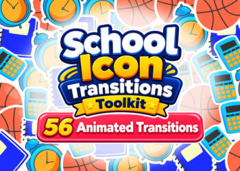 VideoHive School Icon Transitions Toolkit for After Effects – 56 Animated Transitions 64941299