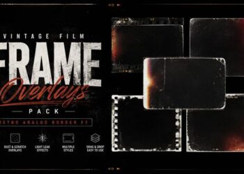 VideoHive Vintage Film Frame Overlays Pack-Retro Analog Border FX 64842199