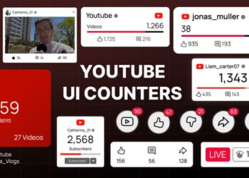 VideoHive YouTube Number Counter & UI Elements 61799499