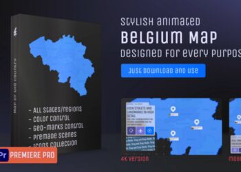 VideoHive Belgium Map – Kingdom of Belgium (Belgie / Belgique) MOGRT Kit 61681274