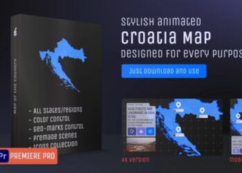 VideoHive Croatia Map – Republic of Croatia (Hrvatska) MOGRT Kit 61703566