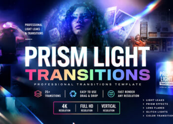 VideoHive Prism Rainbow Transition Cinematic Glass Light Dispersion Pack For FCPX 64115367