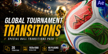 VideoHive Soccer Championship Transitions Pack – Football Sports Broadcast Pack 63314819