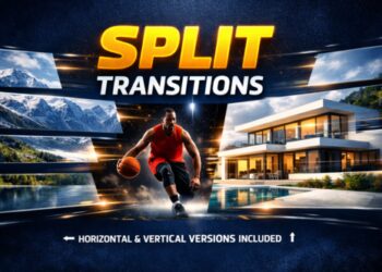 VideoHive Split Transitions | Vertical and Horizontal 61670864