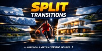 VideoHive Split Transitions | Vertical and Horizontal 61670864