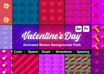 VideoHive Valentine’s Day Motion Backgrounds for After Effects & Premiere Pro | 20 Looping Backgrounds 61693680