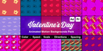 VideoHive Valentine’s Day Motion Backgrounds for After Effects & Premiere Pro | 20 Looping Backgrounds 61693680